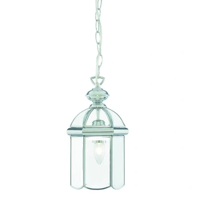 Image of 1 Light Ceiling Lantern Pendant Chrome, E27