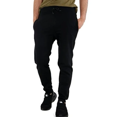 Image of GW CLASSYOUTFIT Kids Boys Girls School Fleece PE Joggers Jogging Tracksuit Bottoms 3 14 Years (9 10 Years, Black)