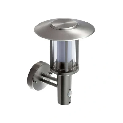 Image of Lindby Gregory LED outdoor wall lamp, steel, sensor