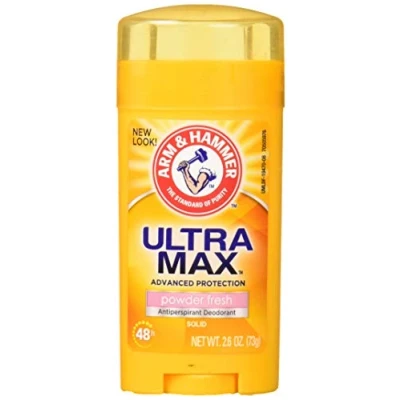 Image of Arm &amp; Hammer Ultramax Invisible Solid Powder Fresh Antiperspirant Deodorant 2.6 oz, 2 pack