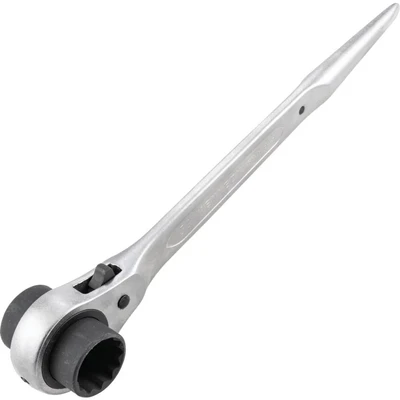 Image of Kennedy Bi hexagon Ratchet Podger Spanner, Chrome Vanadium Steel, mm Length, 30mm x 32mm