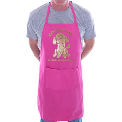 Image of Cockapoo Dog Lover Gift BBQ Cooking Funny Novelty Apron Pink