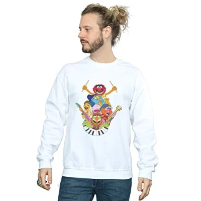 Image of Disney The Muppets Dr Teeth And Electric Mayhem men&#039;s Sweatshirt in White