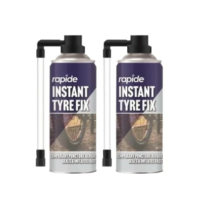 Image of PEBBLE HUG 200 ml Instant Tyre Repair Spray Paint, Bicycle Puncture Sealant Fix Sealing Inflates in Cycle Tyres, Car Accessories Essential (Pack of 2)