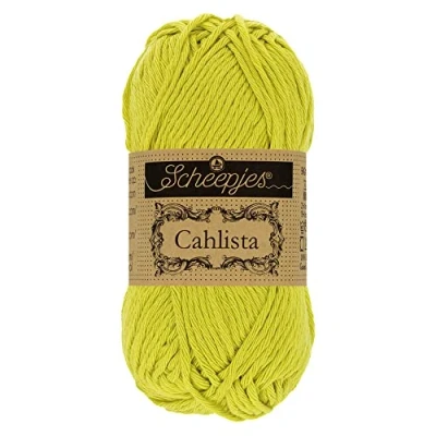 Image of Scheepjes Cahlista 245 Green Yellow Yarn 10x50g
