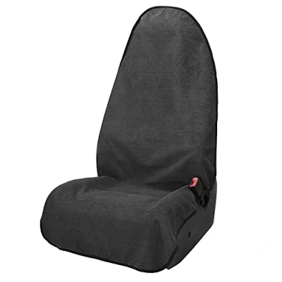 Image of Leader Accessories 1 pcs Waterproof and Machine Washable Grey Towel Cloth Car Front Seat Cover, Athletic Sweat Protector
