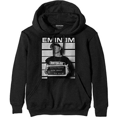 Image of Eminem Arrest Hoodie Black Hooded Sweatshirt (X Large)