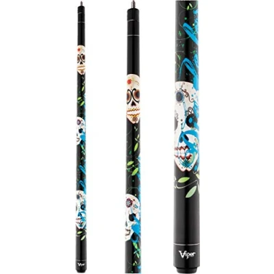 Image of Viper Underground 58&quot; 2 Piece Billiard/Pool Cue, Dia De Los Muertos, 21 Ounce