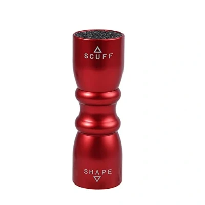 Image of Bohaner 3 in 1Tip Snooker Pool Cue Tip Tool Billiard Accessories Shaper, Scuffer, Aerator Shaper (Red)