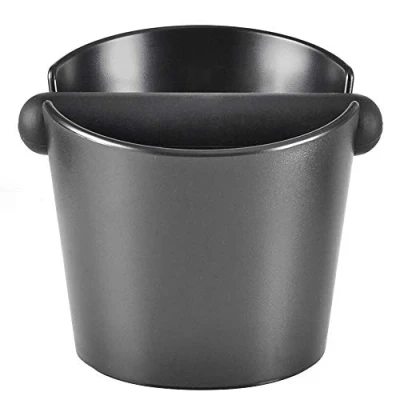 Image of CAFEMASY Coffee Grounds Knock Box ABS Grind for Barista Espresso Dump Bin with Detachable Bar(Black)