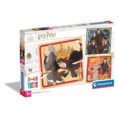 Image of Clementoni Jigsaw Puzzle Harry Potter 3 With 48 Pieces Supercolor For Children 5 7 Years, Cartoon, Hogwarts, Gift Boy/Girls, Kids, Made In Italy, 25312