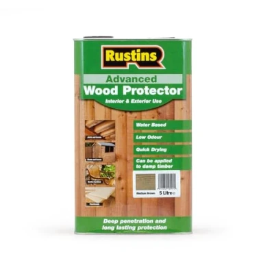 Image of Rustins Advanced Wood Preserver Medium Brown 5L