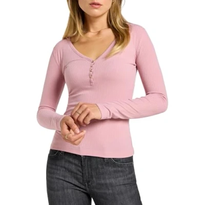 Image of Lee Henley Long sleeved top, Women&#039;s, Size: 12/14, Pretty plum
