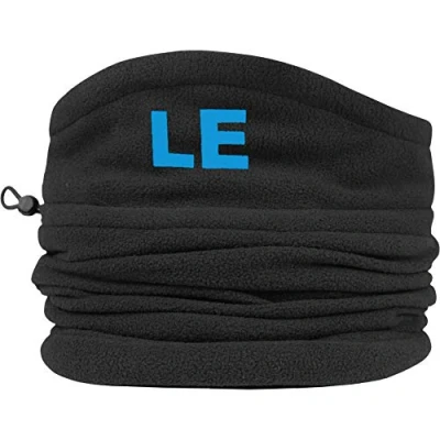 Image of TeddyTs Men&#039;s Personalised Heat Machine Black Thermal Fleece Sports Snood with Adjustable Toggle (Blue Embroidery)