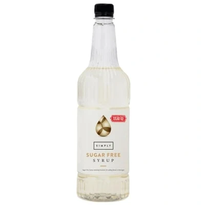 Image of Simply Sugar Free Syrup, Low Calorie, Vegan &amp; Nut Flavoured Syrup for Coffee, Cocktails Baking (1 Litre)