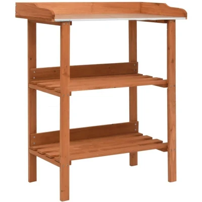 Image of vidaXL Plant Stand 76x37x89 cm Firwood