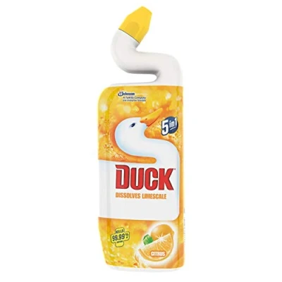 Image of Duck Toilet Cleaner Liquid, Sanitiser &amp; Descaler, 750 ml, Citrus, Pack of 8