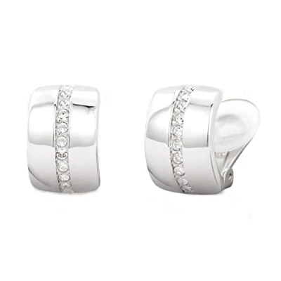 Image of Traveller clip earring silver Swarovski Crystals 156592