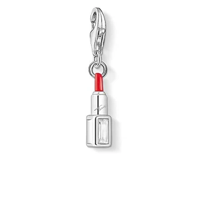 Image of Thomas Sabo Women Charm Pendant Red Lipstick Club 925 Sterling Silver 1801 041 27