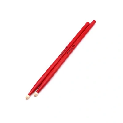 Image of WANDIC Red Drum sticks, 5A Classic Lightweight Drumsticks Maple Wood Tip Sticks Percussion Accessories for Students Adults Beginners Rock Band