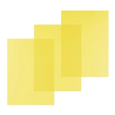 Image of PAVO Premium A4 200 μ PVC Glass Cover Transparent/Yellow (Pack of 100)