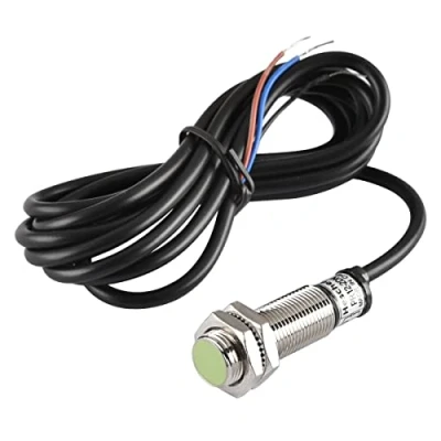 Image of Heschen PR12 2DN Inductive Proximity Sensor, DC12 24V, 3 Wire, NPN NO, M12, 2mm, Nickel Plated, IP67, 10mA, 1.5kHz, CE