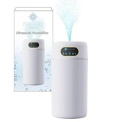 Image of PureAire Cool Mist Humidifier For Bedroom Home Office Diffusers LED Ultrasonic Air 800ml Water Tank USB (White) Diffuser Scent Baby Nursery