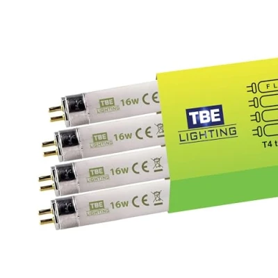 Image of TBE LIGHTING T4 16w Fluorescent Tube Lamps 480mm 4 Pack of CFL Bulbs G5 2 Pin Base Fittings High Efficiency Lamps, Soft White 3500K