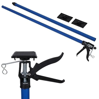 Image of Wiltec Adjustable Telescopic Prop 115 290 cm max. 30 kg, Mounting Support for Walls, Ceilings and Door Frames One Handed Operation Plasterboard Prop, Rod