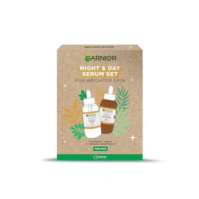 Image of Garnier Vitamin C Day &amp; Night Serum Gift Set For Face, Anti Dark Spots Brightening, All Skin Types, Approved by Cruelty Free International