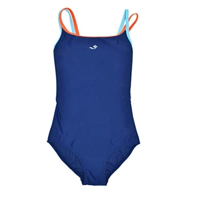 Image of Splash About Girls&#039; Sports Swimming Costume, Navy, 6 7 Years