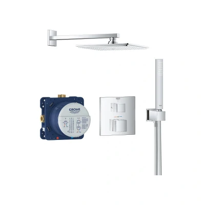 Image of GROHE Grohtherm Cube Perfect Shower Set with Rainshower Allure 230 Chrome 34741000