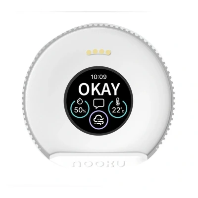 Image of Nooku Mini Indoor Air Quality Monitor White/Grey NK A1006 1