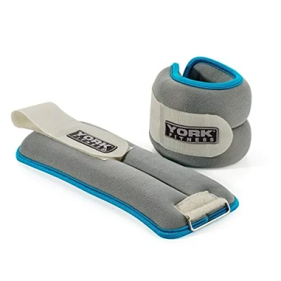 Image of York Fitness Soft Ankle / Wrist Weights Pair Light Blue 2 x KG
