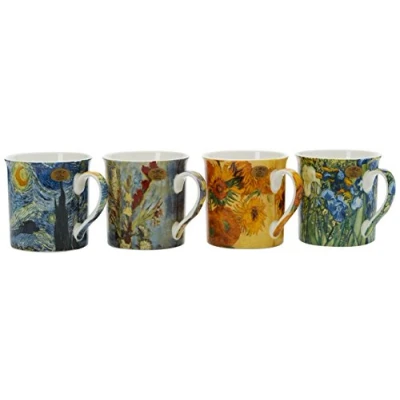 Image of lesser and pavey Ceramic Mug Van Gogh Set of 4 12x8x9 cm