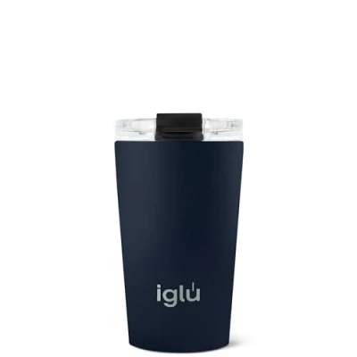 Image of iglu Reusable Coffee Cup Thermal Insulated Stainless Steel Travel Mug with Screw Lid Leakproof &amp; Double Walled Great for Hot Cold Drinks Premium Eco Friendly Gift (Blue Lagoon, 12.5oz)