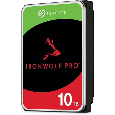 Image of Seagate IronWolf Pro, 10 TB, Enterprise NAS Internal HDD CMR 3.5 Inch, SATA 6 Gb/s, 7,200 RPM, 256 MB Cache for RAID Network Attached Storage, 3 year Rescue Services (ST10000NT001)