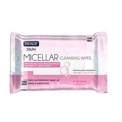 Image of Nuage Micellar 3 in 1 Cleansing Wipes, Twin Pack