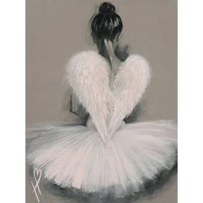 Image of The Art Group Hazel Bowman Angel Wings Canvas Print, Cotton, Multi Colour, 1.8 x 30 40 cm