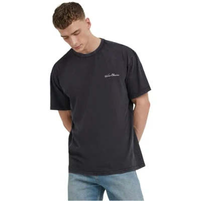Image of Urban Classics Small Embroidery Basic Tshirt, Men&#039;s, Size: XL, Black