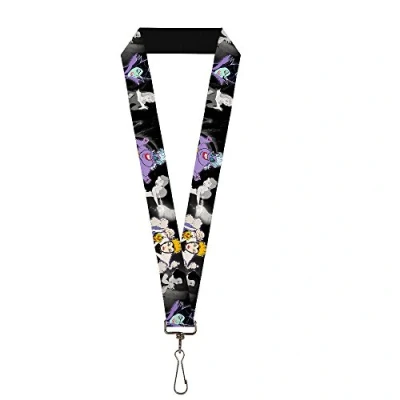 Image of Buckle Down Unisex Adult&#039;s Lanyard 1.0 Pirates of The Carribean Jack Sparrow Skull Key Chain, Multicolor, One Size