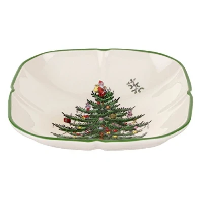 Image of Spode Christmas Tree Sculpted Square Dish