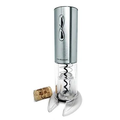 Image of Vin Bouquet FID 004 Compact Electric Corkscrew, Metal, Silver, 18 x 26.5 5.5 cm
