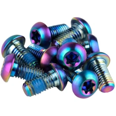 Image of Sram ROTOR BOLT KIT TITANIUM T25 BOLTS (QTY 12): RAINBOW