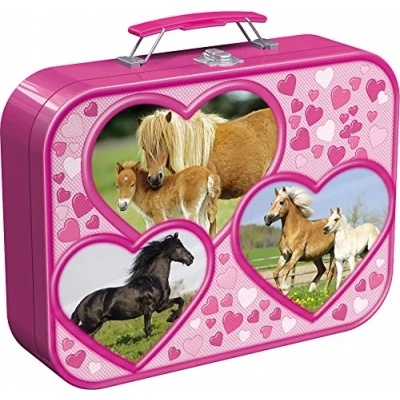 Image of Schmidt Horses Puzzle Box 4 Puzzles (2x 26 Pieces, 2x 48 Pieces Children&#039;s Ages 3+