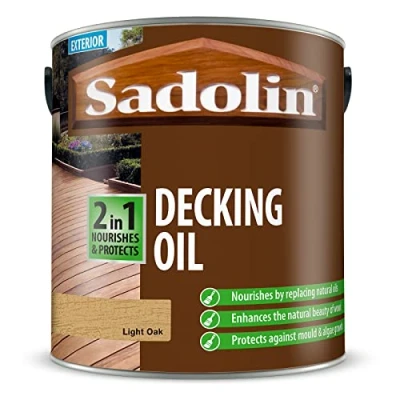 Image of Sadolin Decking Oil (2 in 1) New 2.5 litre Colour Light Oak