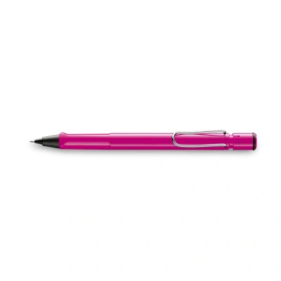 Image of LAMY safari red Mechanical Pencil with ergonomic grip &amp; body made of robust ASA plastic ideal for drawing writing including M 41 fine line refill 0.5 mm eraser tip