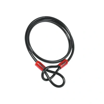 Image of ABUS Cobra 10 loop cable steel coated with plastic security for bicycle and motorbike accessories 2.2 metres long, mm thick, black