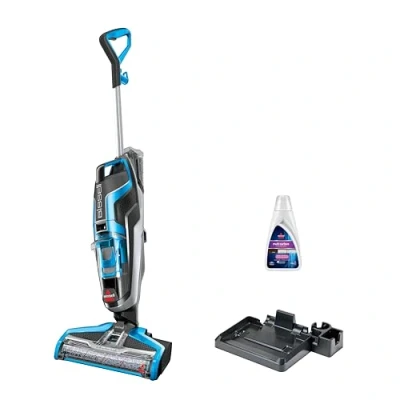 Image of BISSELL CrossWave 3 in 1 Multi Surface Floor Cleaner Vacuums, Washes &amp; Dries Cleans Hard Floors Area Rugs 1713, Blue