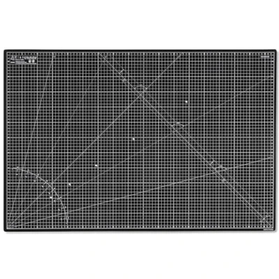 Image of Elan Cutting Mat A1 Black and Taupe, 5 Ply Craft Mat, Self Healing Board Craft, Art 90 x 60, Dressmaking Accessories for Sewing, Quilting, Crafting